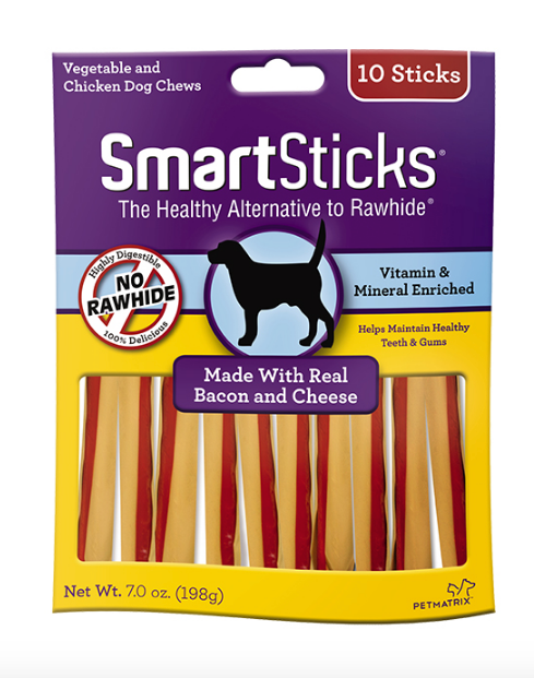 Bacon & Cheese Smart Sticks Chews Dog Treats