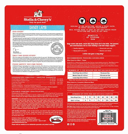 Dandy Lamb Meal Mixers Freeze-Dried Raw Topper For Dogs