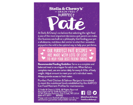 Purrfect Pate Chicken & Salmon Medley Cat Wet Food