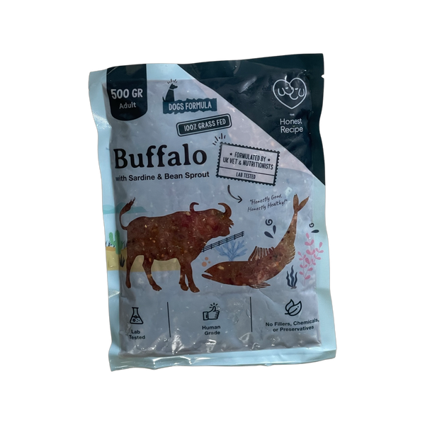 Buffalo With Sardine & Bean Sprout Raw Dog Food - Adult