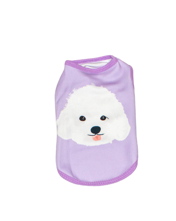 White Poodle Pet Tank Clothes