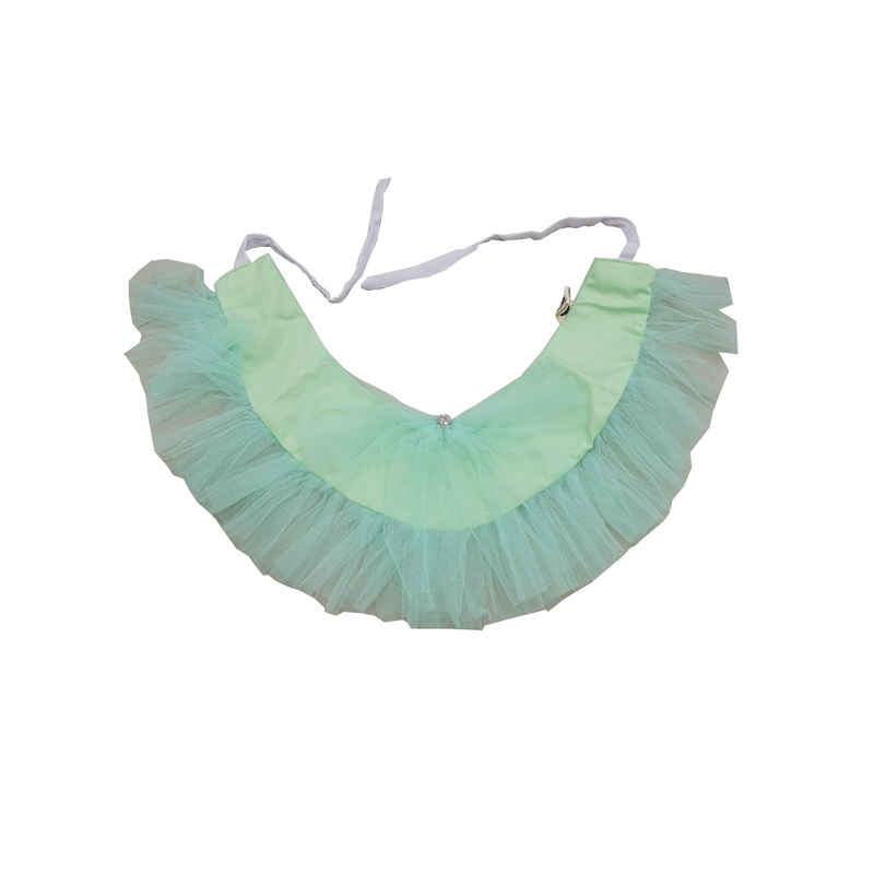 Green Tille Ribbon Bib For Pets