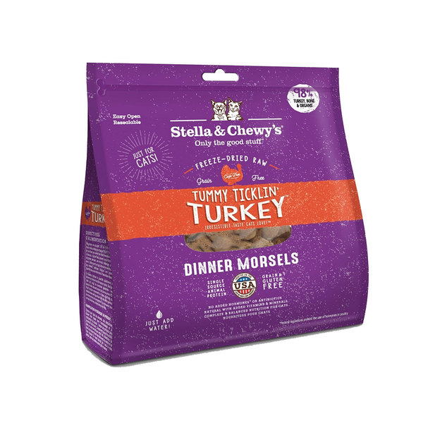 Tummy Ticklin' Turkey Dinner Morsels Freeze-Dried Raw Cat Food