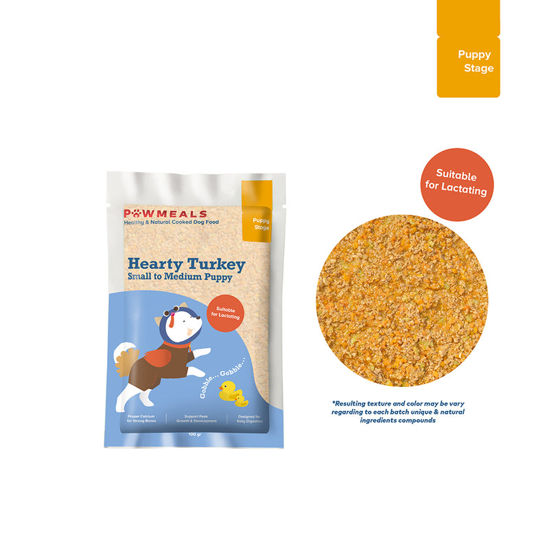 Hearty Turkey  Cooked Dog Food - Small To Medium Puppy