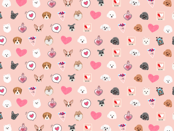 Mix Doggy Valentine Pet Blanket