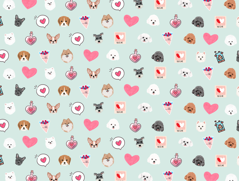 Mix Doggy Valentine Pet Blanket