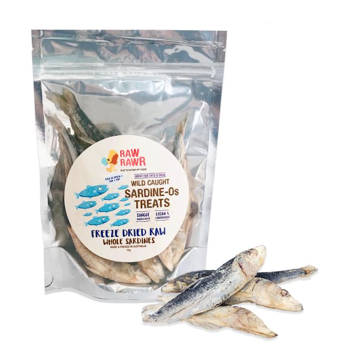 Wild Caught Sardine-Os Freeze Dried Raw Treats for Cats and Dogs
