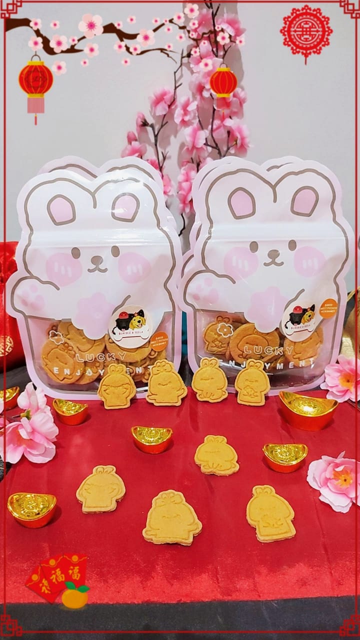 Pawtune Bunny Cookies CNY Edition Baked Sweet Potato with Honey Dog Treats