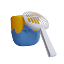 Tiny Pet Cat Litter Scoop with Storage Ice Cream Shape