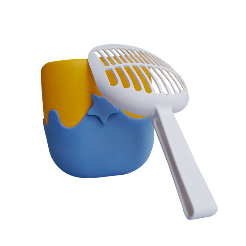 Tiny Pet Cat Litter Scoop with Storage Ice Cream Shape