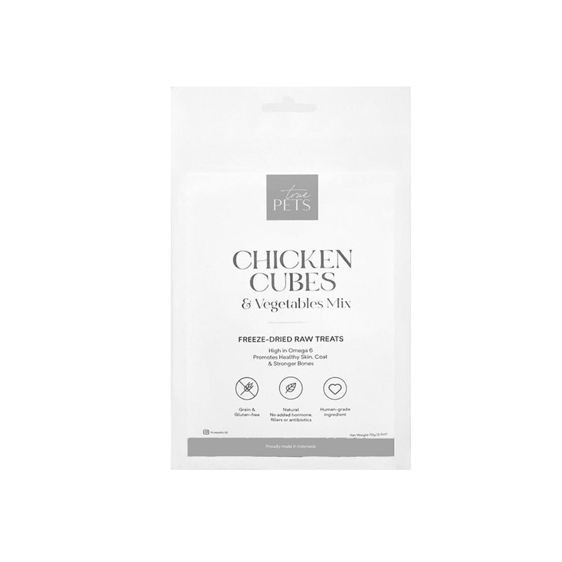 Chicken Cubes & Vegetables Mix Freeze-Dried Raw Dogs Treats