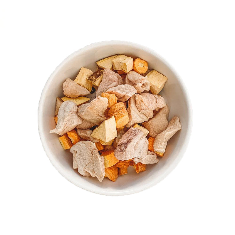 Chicken Cubes & Vegetables Mix Freeze-Dried Raw Dogs Treats