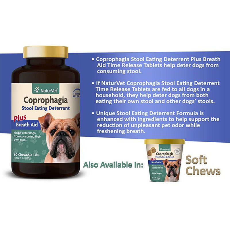 Coprophagia Deterrent Plus Breath Aid Tablets 60 Chew Tabs