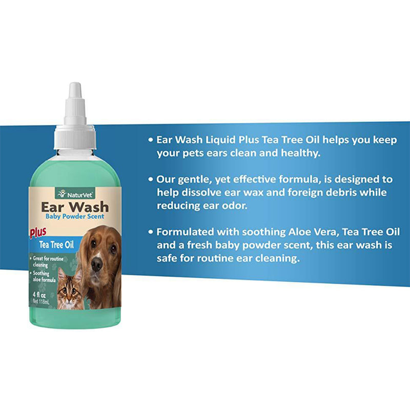 Ear Wash w/Tea Tree Oil (Aloe & Baby Powder Scented)