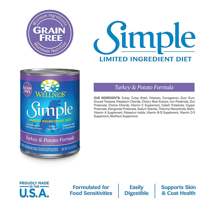 Simple Limited Ingredient Turkey & Potato Formula Canned Dog Food