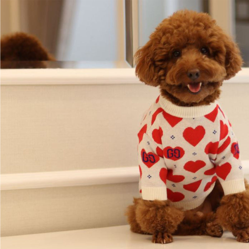 Poochi Hearts Love Dog Sweater
