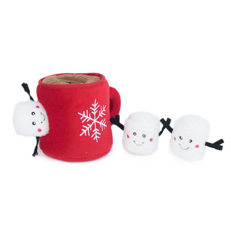 Holiday Zippy Burrow - Hot Cocoa & Marshmallows Dog Toy