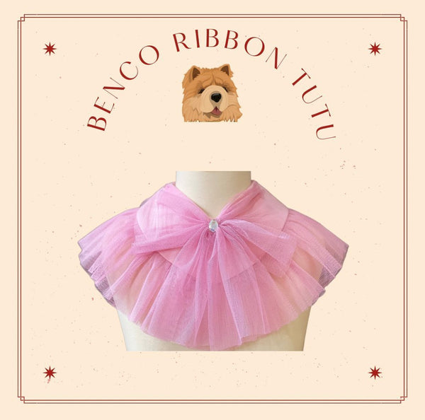 Wide Green Ribbon Tutu With Diamond Shirt Bib for Pets