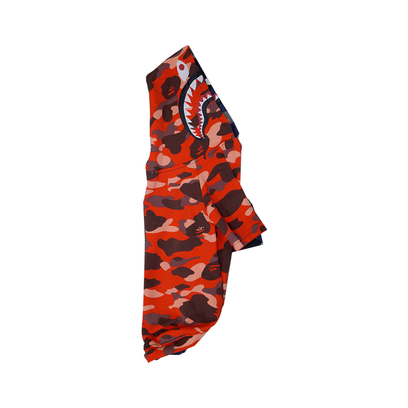 Barkape Blue Red Camo Shark Hoodie