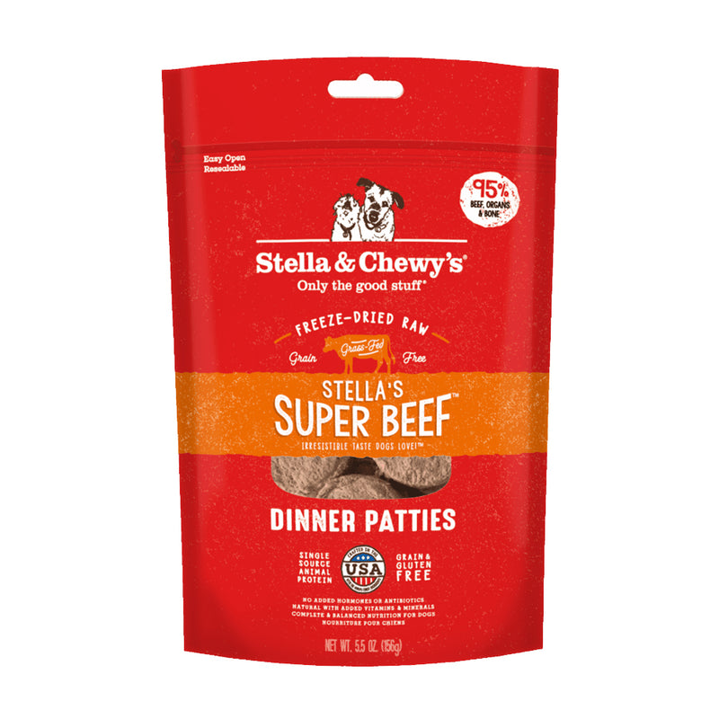 Stella's Super Beef Dinner Patties Freeze-Dried Raw Dog Food