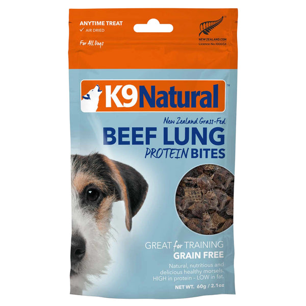 Grain-Free Air-Dried Beef Lung Protein Bites Dog Treats