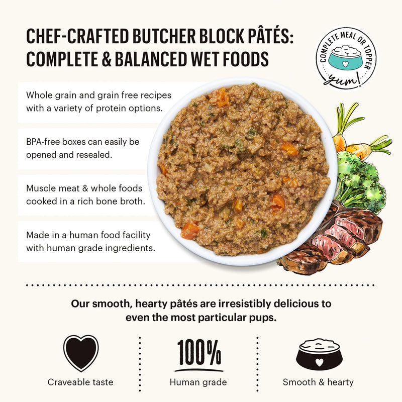 Turkey, Duck & Root Veggies Butcher Block Pate Wet Dog Food