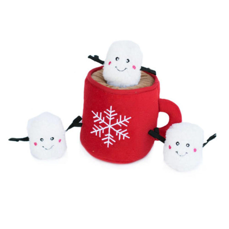 Holiday Zippy Burrow - Hot Cocoa & Marshmallows Dog Toy