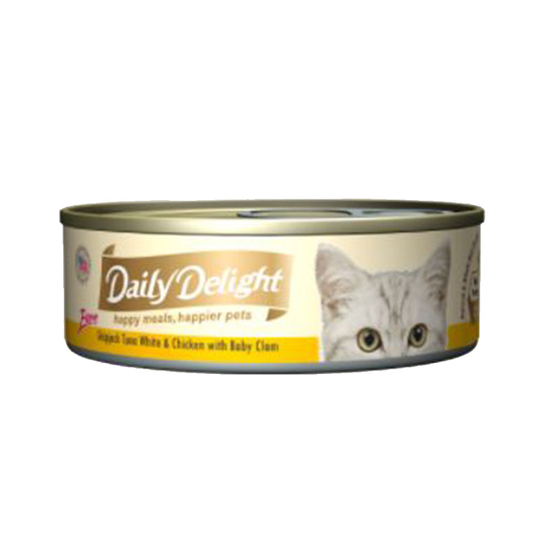 Pure Skipjack Tuna White & Chicken with Baby Clam Cat Food