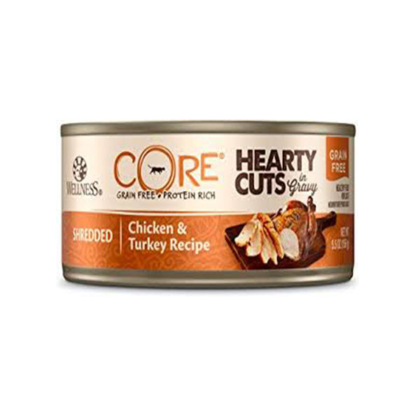 Core Hearty Cuts Shredded Chicken and Turkey Recipe Cat Wet Food