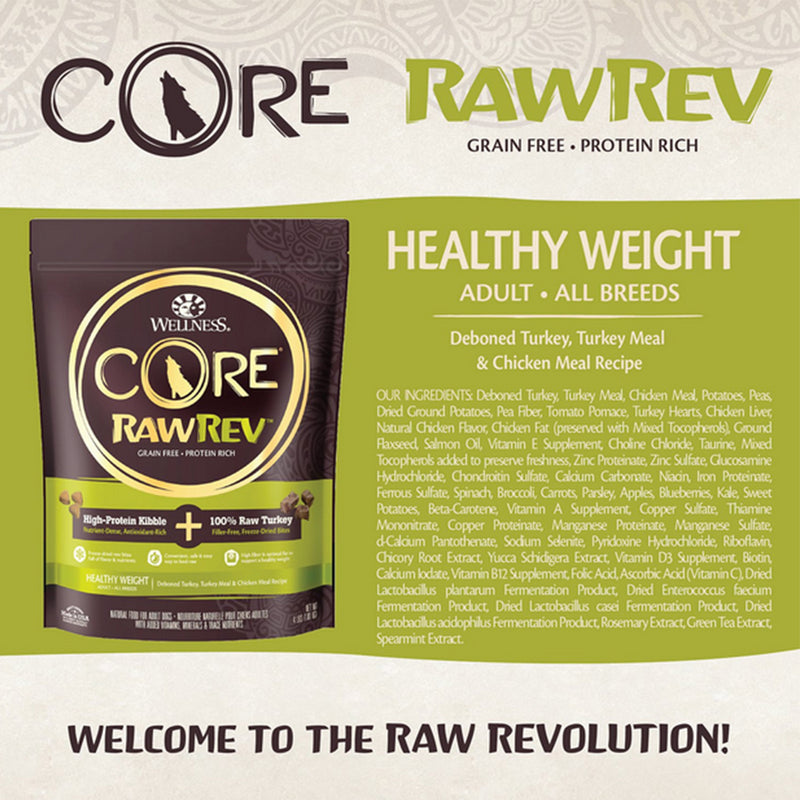 CORE RawRev Healthy Weight + 100% Raw Turkey