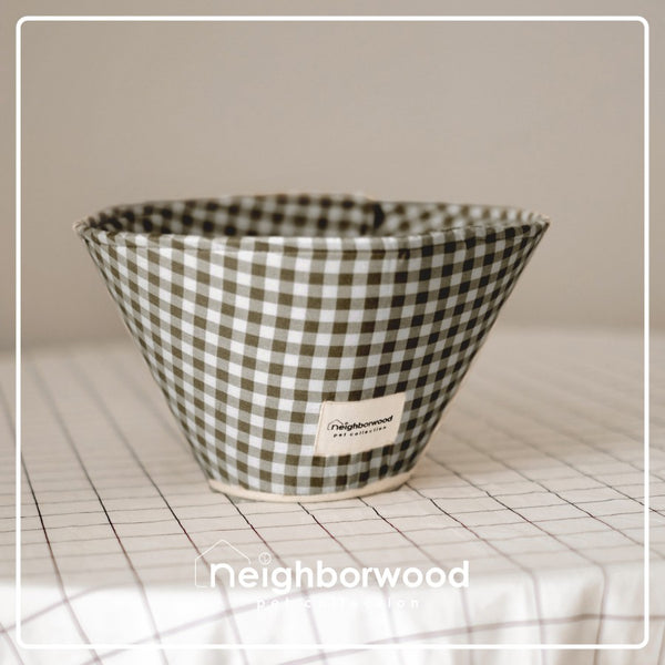 Black Gingham Pet Cone