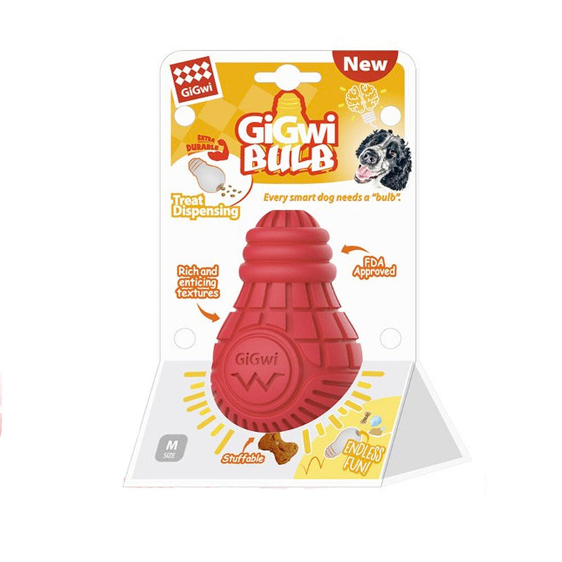 Bulb Rubber- Red Medium Dog Toy