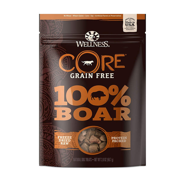 CORE 100% Boar Freeze-Dried Raw Treats, 2oz bag