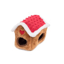 ZippyPaws Holiday Zippy Burrow - Gingerbread House Interactive Dog Toy