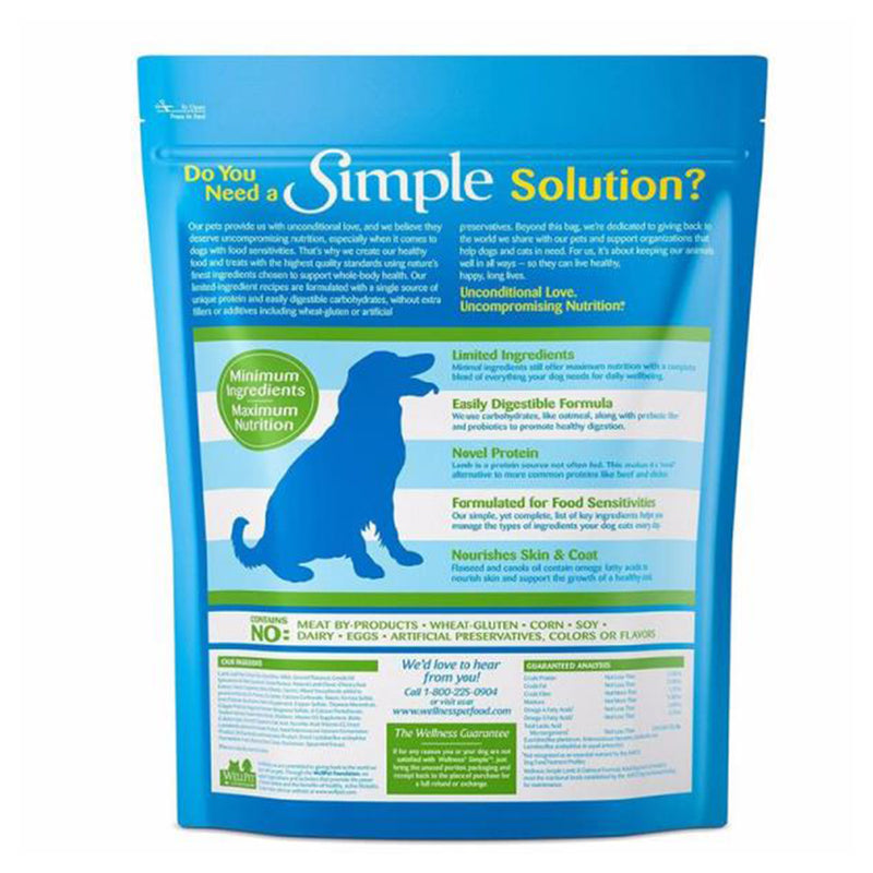 Simple Limited Ingredient Lamb & Oatmeal Dry Dog Food 4lbs