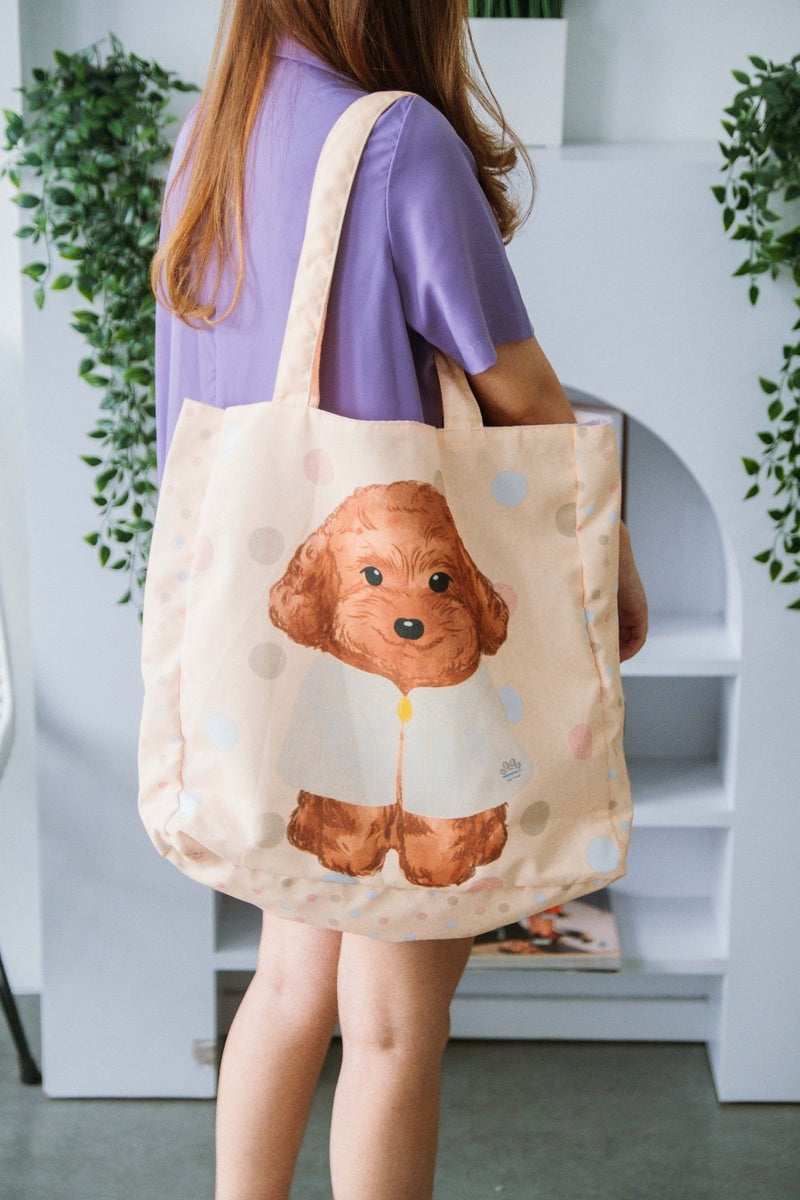 PAWPINESS.ID Tote Bag For Human - Red Toy Poodle