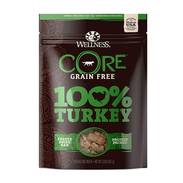 CORE 100% Turkey Freeze-Dried Raw Treats, 2oz bag