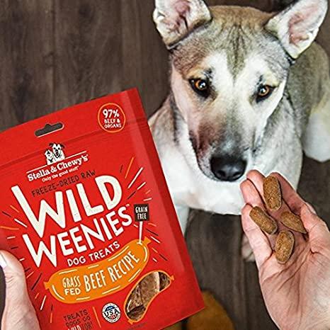 Stella & Chewy's Wild Weenies Grass Fed Beef Recipe Freeze-Dried Raw Dog Treats