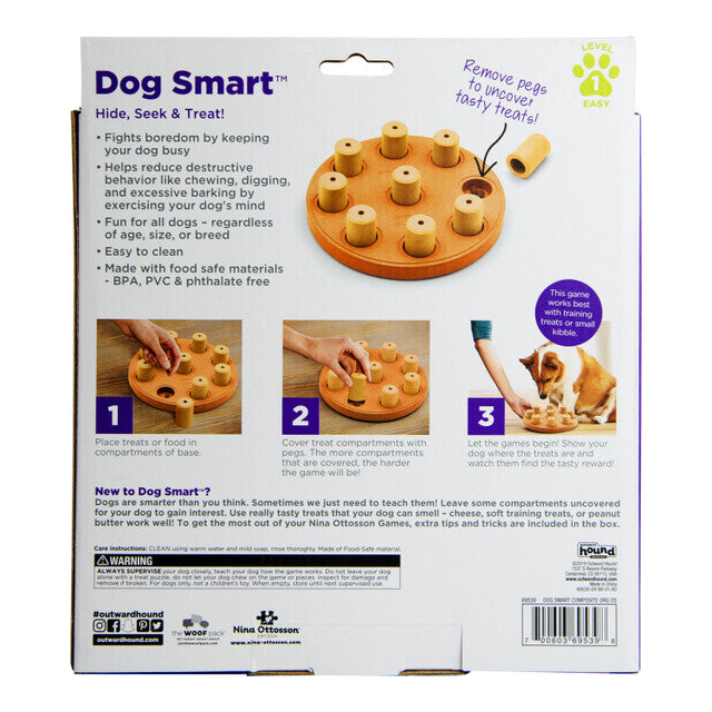 Outward Hound - Dog Smart Composite Interactive Treat Puzzle Dog Toy, Tan -  Level 1 Game - Four Your Paws Only