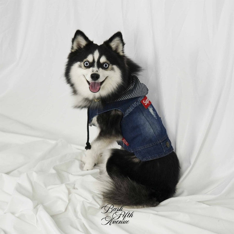 Supremutt Jeans Dog Pet Jacket Hoodie