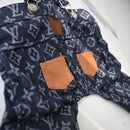 LV Denim Jumpsuit Dog Clothes