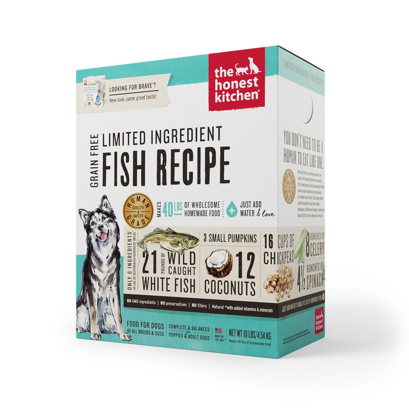 Limited Ingredient Fish Recipe (Brave) Grain-Free Dehydrated Dog Food