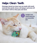 Catnip Chew Mice Dental Health Cat Toy - 2 pack
