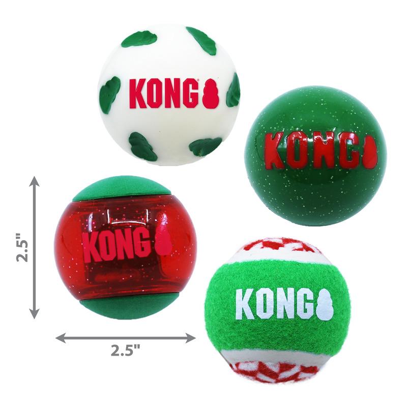 Holiday Occasions Balls 4pk Dog Toy