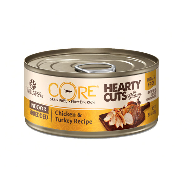Core Hearty Cuts Indoor Shredded Chicken and Turkey Recipe Cat Wet Food