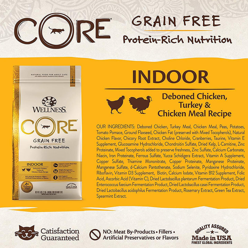 CORE Indoor Deboned Chicken, Turkey and Chicken Meals Recipe Dry Cat Food