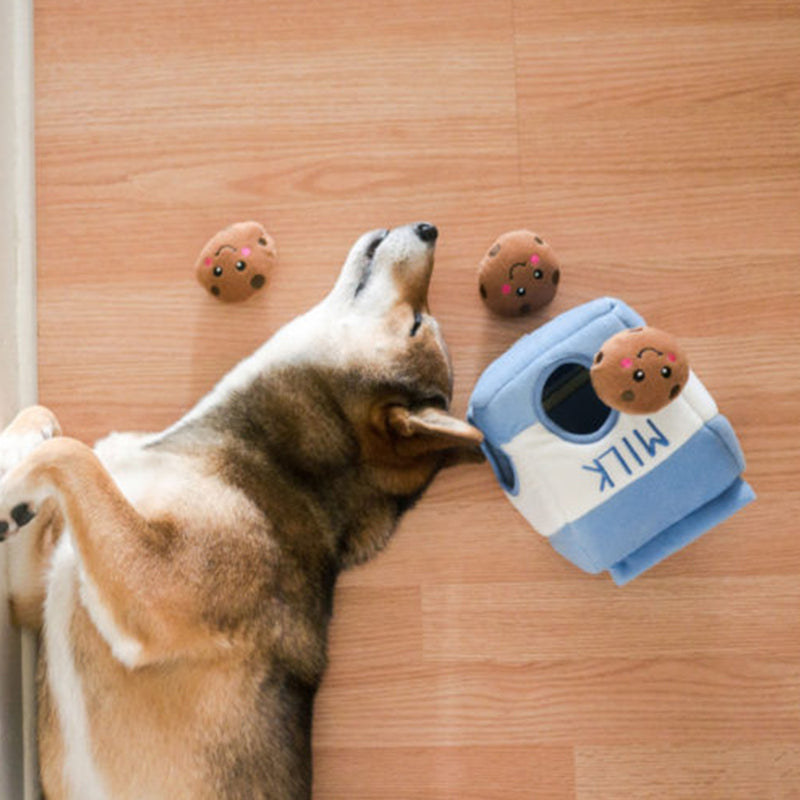 Zippy Burrow - Milk and Cookies Dog Toy