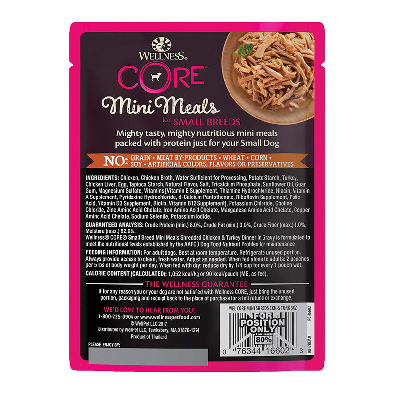 CORE Small Breed Mini Meals Shredded Chicken & Turkey Wet Dog Food