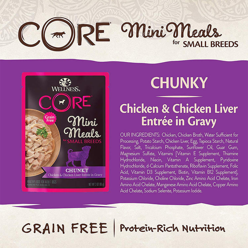 CORE Small Breed Mini Meals Chunky Chicken & Chicken Liver Wet Dog Food