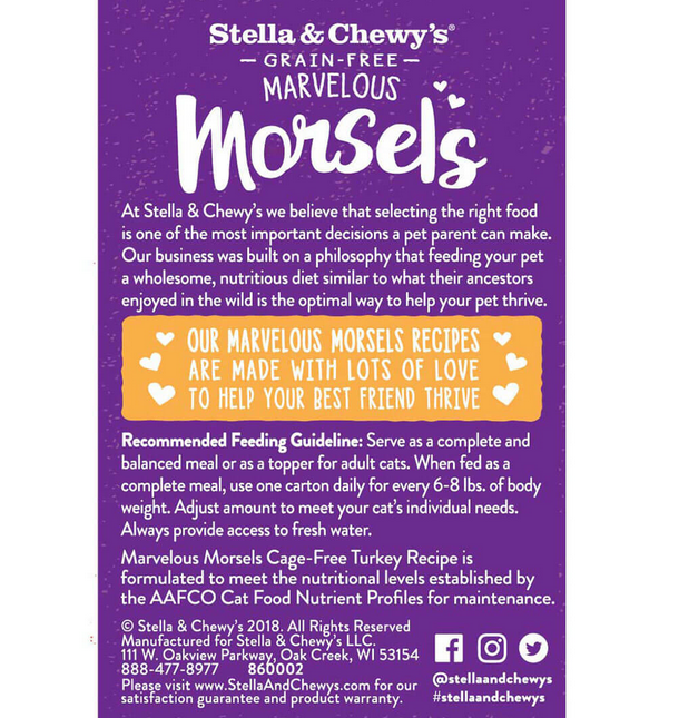 Marvelous Morsels Cage-Free Turkey Recipe Cat Wet Food